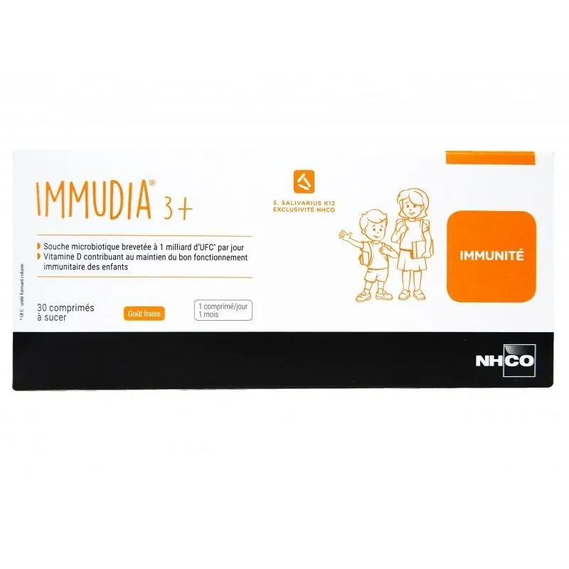 NH-CO Immudia 3+ 30 Comprimés à Sucer Fraise