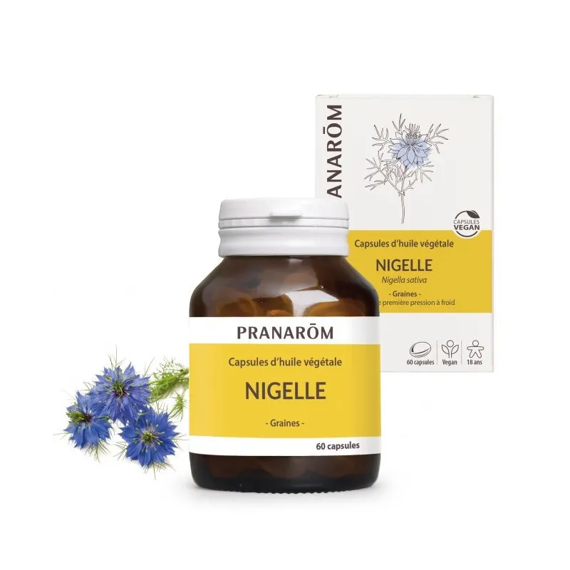 Nigelle Pranarôm 60 Capsules d'Huile Végétale Vegan