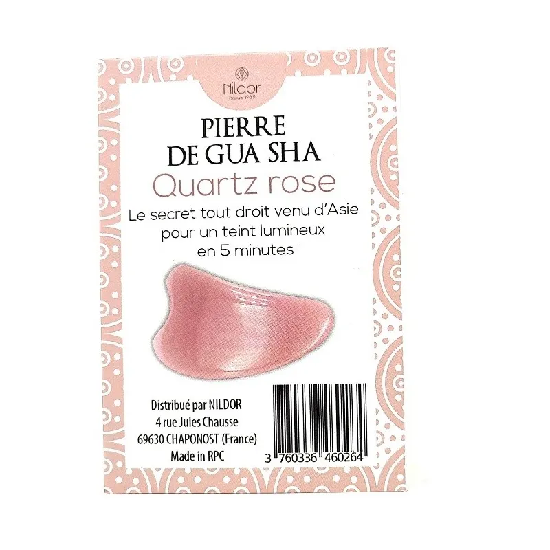 Nildor Pierre de Gua Sha Quartz Rose
