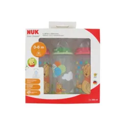 Nuk Coffret 3 Biberons 0-6 mois 3X300ml Winnie l'Ourson