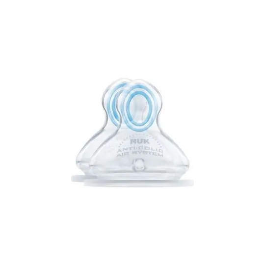 Nuk tétine physiologique 6 à 18 mois Taille M Silicone lot de 2