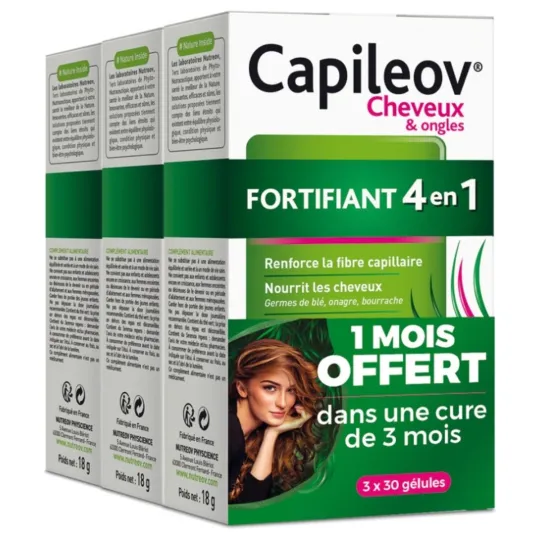 Nutreov Capileov Fortifiant 4 en 1 Cheveux & Ongles 3X30 Gélules