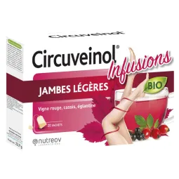 Nutreov Circuveinol Jambes Légères Bio Infusions 20 Sachets