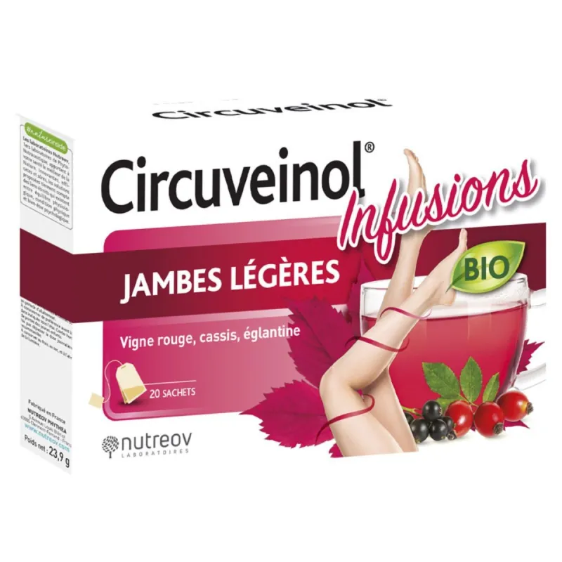 Nutreov Circuveinol Jambes Légères Bio Infusions 20 Sachets