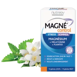 Nutreov Magné Control Stress Sommeil 15 Gélules Jour 15 + Gélules Nuit