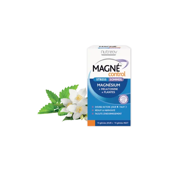 Nutreov Magné Control Stress Sommeil 15 Gélules Jour 15 + Gélules Nuit Nutreov Magné Control Stress Sommeil 15 Gélules Jour 15 + Gélules Nuit