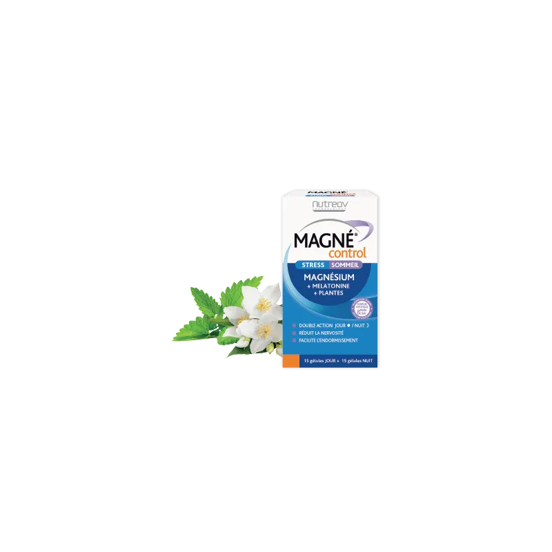 Nutreov Magné Control Stress Sommeil 15 Gélules Jour 15 + Gélules Nuit Nutreov Magné Control Stress Sommeil 15 Gélules Jour 15 + Gélules Nuit