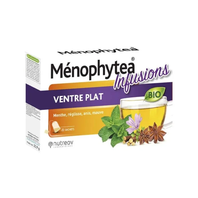 Nutreov Ménophytea Ventre Plat Infusions Bio 20 Sachets Nutreov Ménophytea Ventre Plat Infusions Bio 20 Sachets