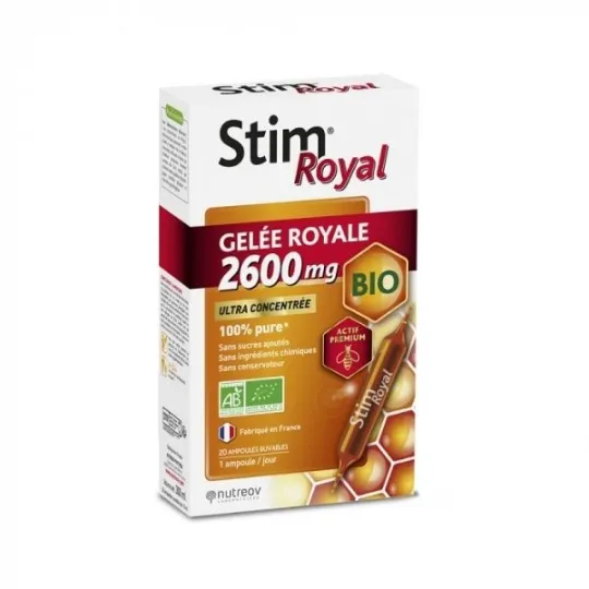 Nutreov Stim Royal Gelée Royale 2600mg Bio 20 Ampoules