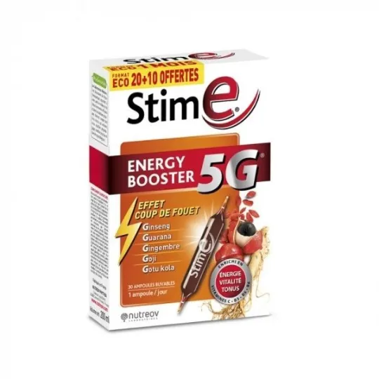 Nutreov StimE Energy Booster 5g 30 Ampoules dont 10 OFFERTES