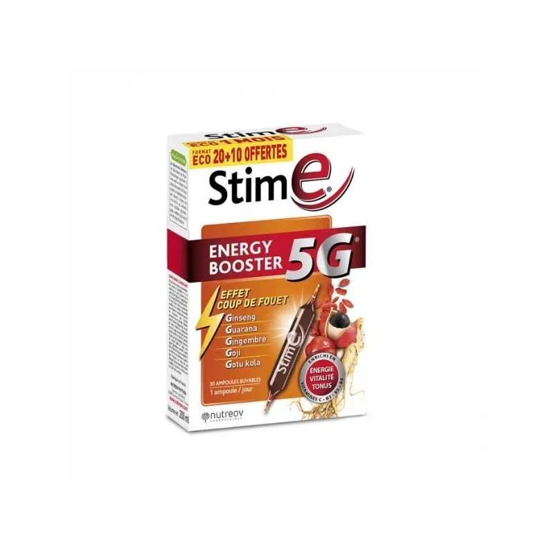 Nutreov StimE Energy Booster 5g 30 Ampoules dont 10 OFFERTES