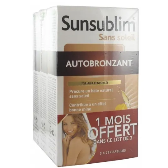 Nutreov Sunsublim Autobronzant Ultra 3x28 capsules dont 1 boite offerte