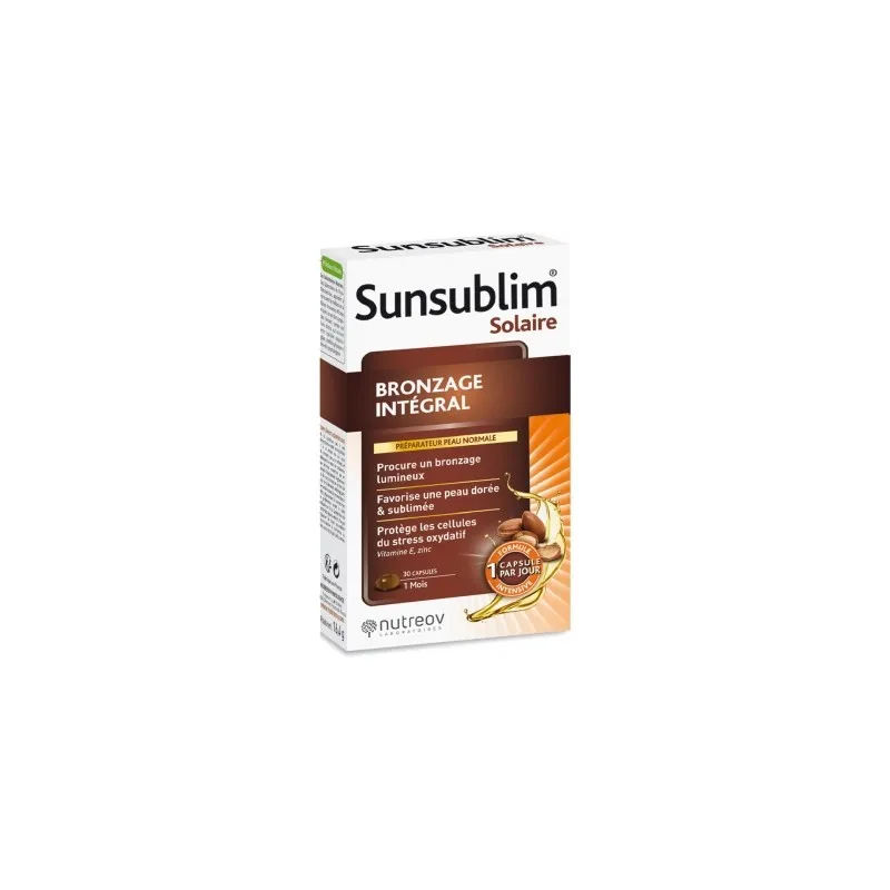 Nutreov Sunsublim Bronzage Intégral 30 Capsules Nutreov Sunsublim Bronzage Intégral 30 Capsules