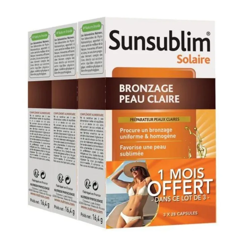 Nutreov Sunsublim Bronzage Peaux Claires 3x28Capsules Nutreov Sunsublim Bronzage Peaux Claires 3x28Capsules