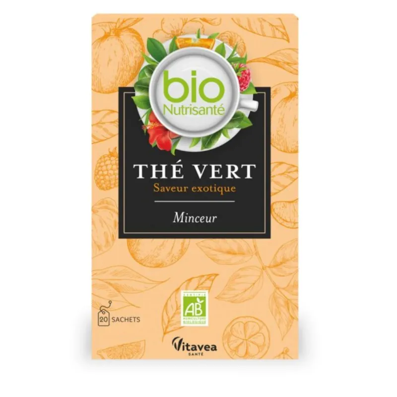 Nutrisanté Bio Thé Vert Minceur Saveur Exotique 20 Sachets Nutrisanté Bio Thé Vert Minceur Saveur Exotique 20 Sachets