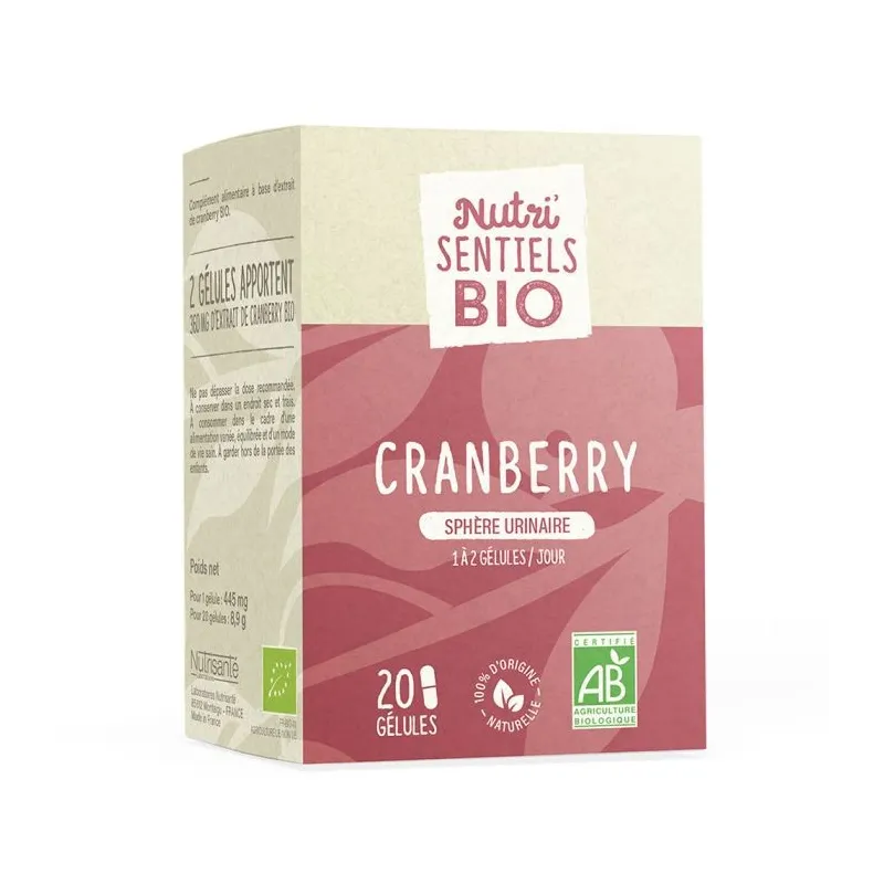 Nutri'sentiels Bio Cranberry 20gélules