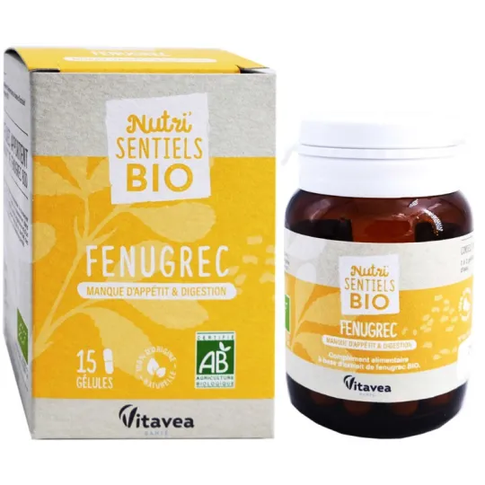 Nutri'sentiels Bio Fenugrec 15 gélules Nutri'sentiels Bio Fenugrec 15 gélules