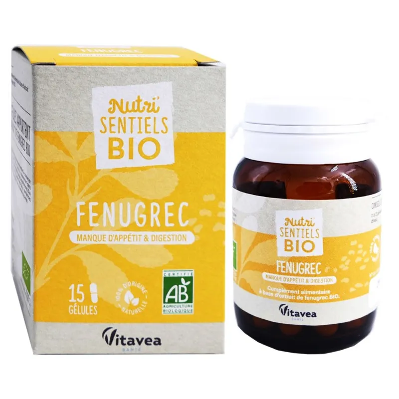 Nutri'sentiels Bio Fenugrec 15 gélules Nutri'sentiels Bio Fenugrec 15 gélules