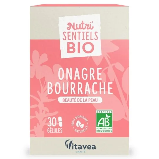 Nutri'sentiels Bio Onagre Bourrache 30 gélules Nutri'sentiels Bio Onagre Bourrache 30 gélules