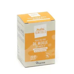 Nutri'sentiels Huile De Foie De Morue Vitamine D 20 capsules