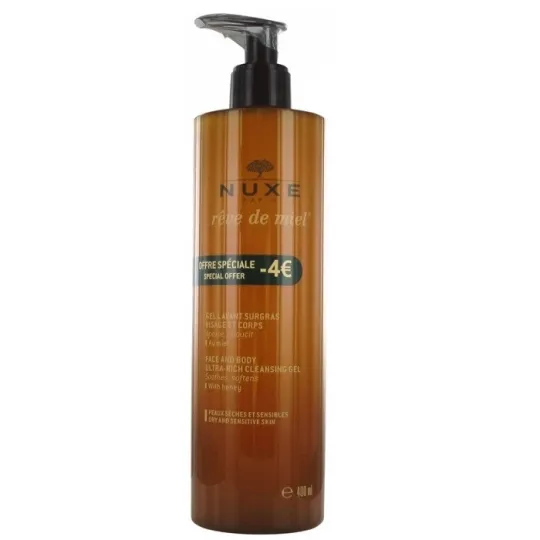 Nuxe Rêve de Miel Gel Lavant Surgras 400ml -4€ Nuxe Rêve de Miel Gel Lavant Surgras 400ml -4€