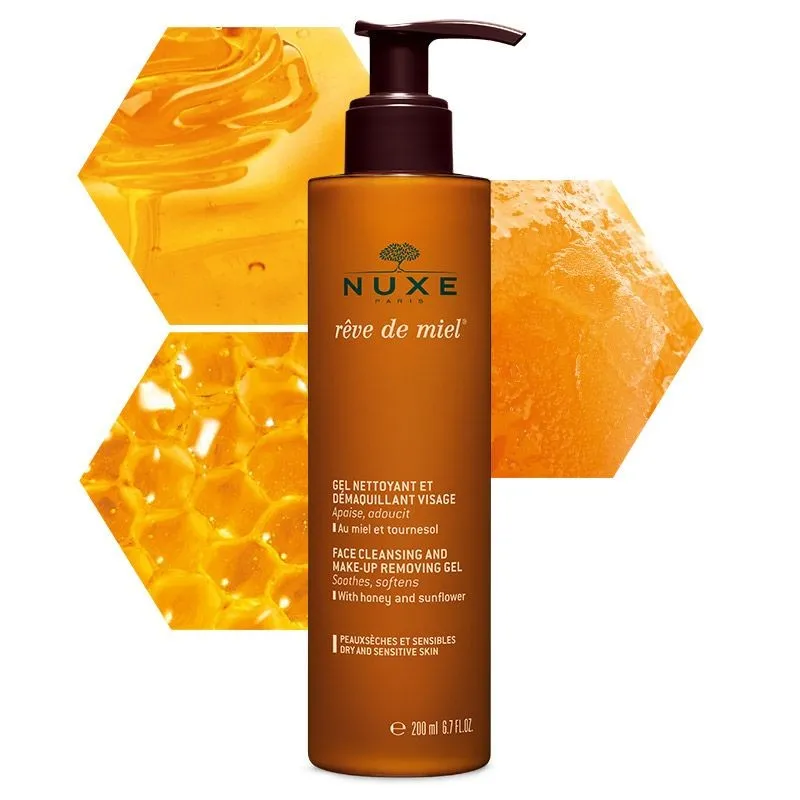 Nuxe Rêve de Miel Gel Nettoyant et Démaquillant 200ml Nuxe Rêve de Miel Gel Nettoyant et Démaquillant 200ml