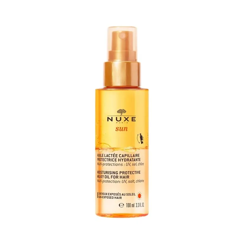 Nuxe Sun Huile Lactée Capillaire Protectrice Hydratante 100ml