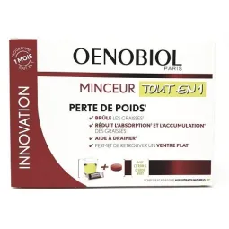 Oenobiol Minceur Tout en Un 30 Sticks et 60 Comprimés