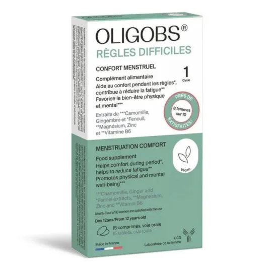 Oligobs Règles Difficiles 15 comprimés