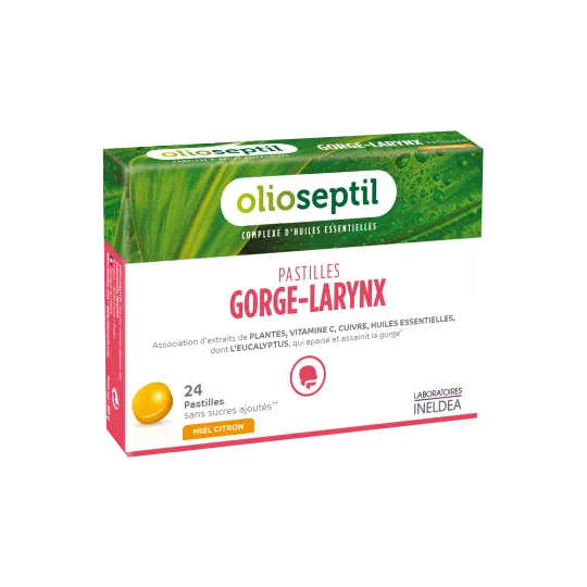 Olioseptil 24 Pastilles Gorge-Larynx. Olioseptil 24 Pastilles Gorge-Larynx.