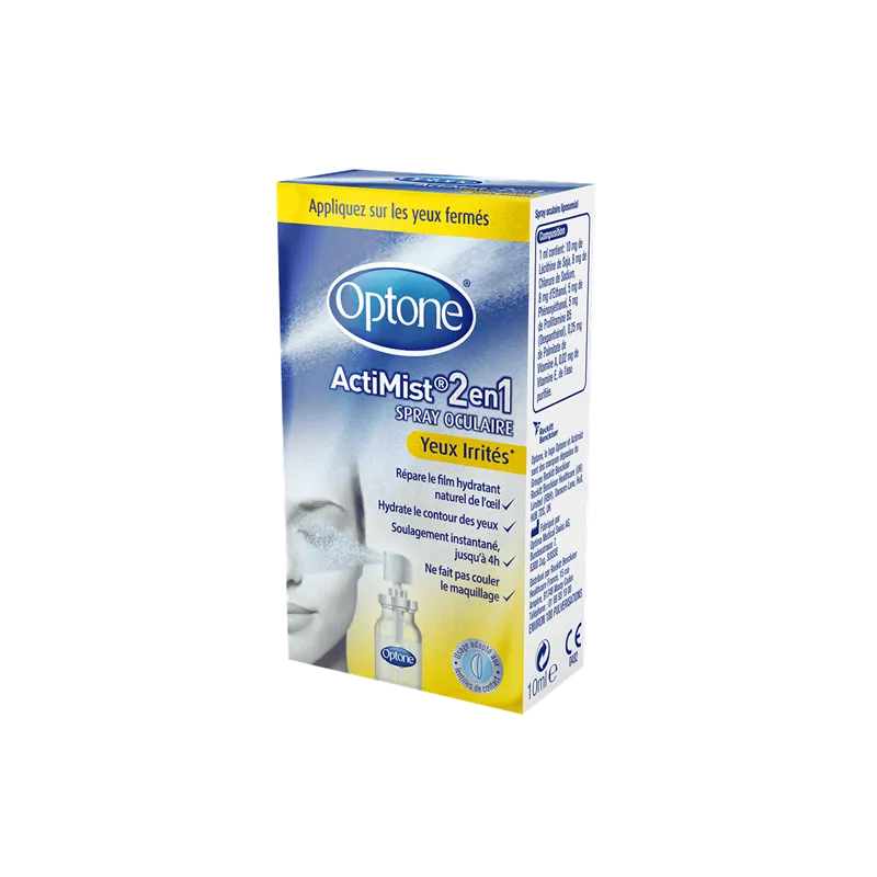 Optone Actimist 2 en 1 Spray Yeux Irrités 10ml