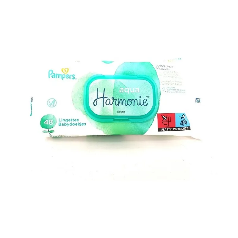 Pampers Aqua Harmonie 48 Lingettes Pampers Aqua Harmonie 48 Lingettes
