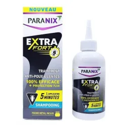 Paranix Extra Fort Shampoing Anti-Poux et Lentes 200ml +Peigne