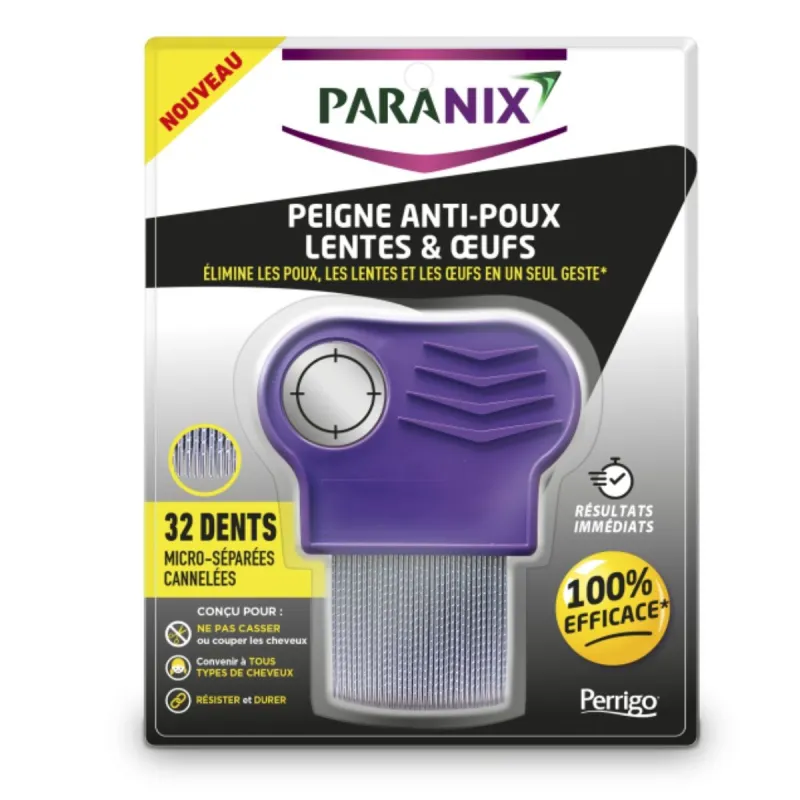 Paranix Peigne Métallique Anti-Poux Lentes et Oeufs Paranix Peigne Métallique Anti-Poux Lentes et Oeufs