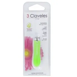 3 Claveles Coupe Ongles avec Capsule 6cm-vert