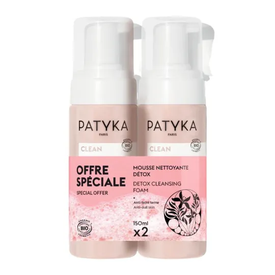Patyka Clean Mousse Nettoyante Détox 2X200ml Patyka Clean Mousse Nettoyante Détox 2X200ml