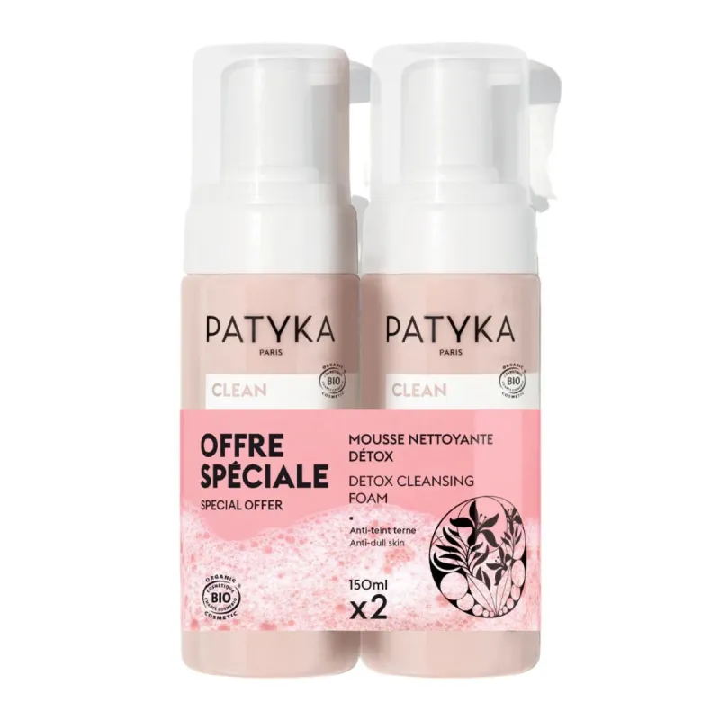 Patyka Clean Mousse Nettoyante Détox 2X200ml Patyka Clean Mousse Nettoyante Détox 2X200ml