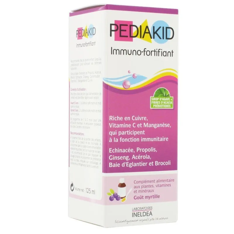 Pediakid Immuno-Fort Sirop 125ml (goût myrtille) Pediakid Immuno-Fort Sirop 125ml (goût myrtille)