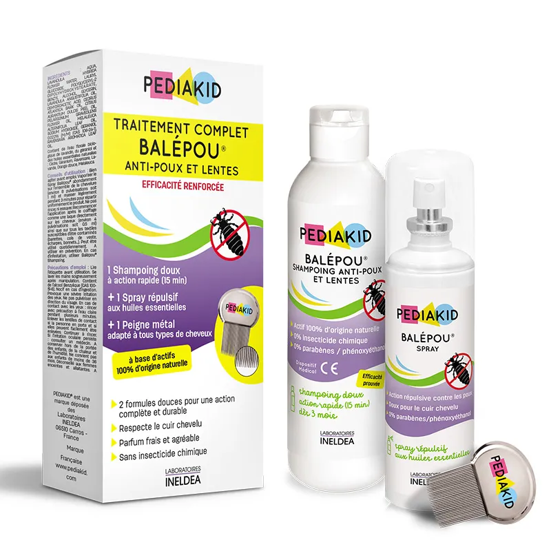 Pediakid Traitement Complet Balépou Anti-Poux et Lentes Pediakid Traitement Complet Balépou Anti-Poux et Lentes