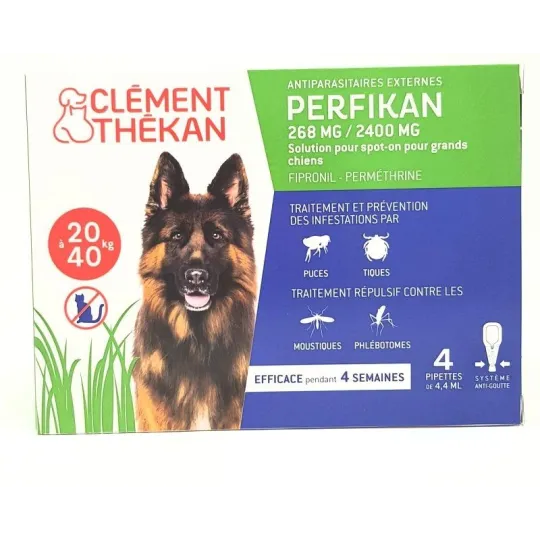 Perfikan Chien de 20 à 40kg 4 pipettes Perfikan Chien de 20 à 40kg 4 pipettes