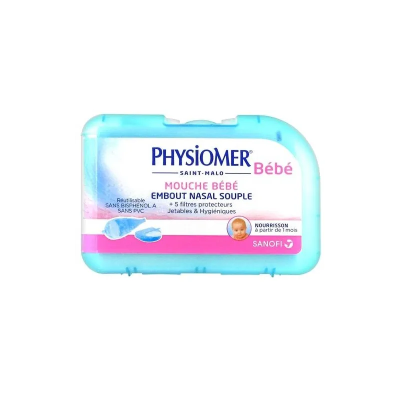Physiomer Mouche Bébé par Aspiration + 5 Filtres Offerts.