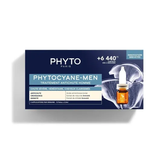 Phytocyane Traitement Antichute Homme 12 Ampoules 5ml Phytocyane Traitement Antichute Homme 12 Ampoules 5ml