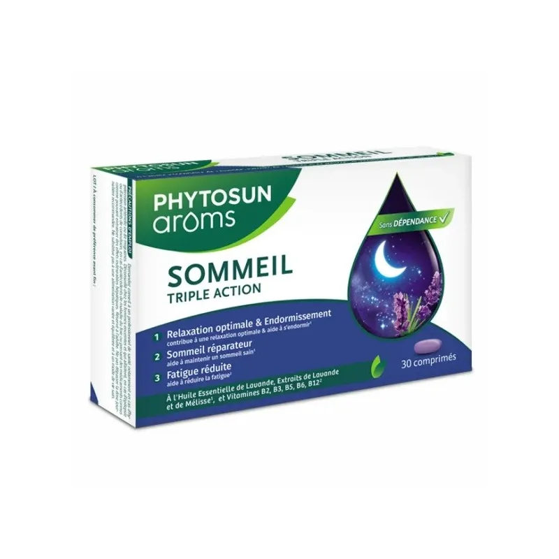 Phytosun Aroms Sommeil Triple Action 30 comprimés Phytosun Aroms Sommeil Triple Action 30 comprimés