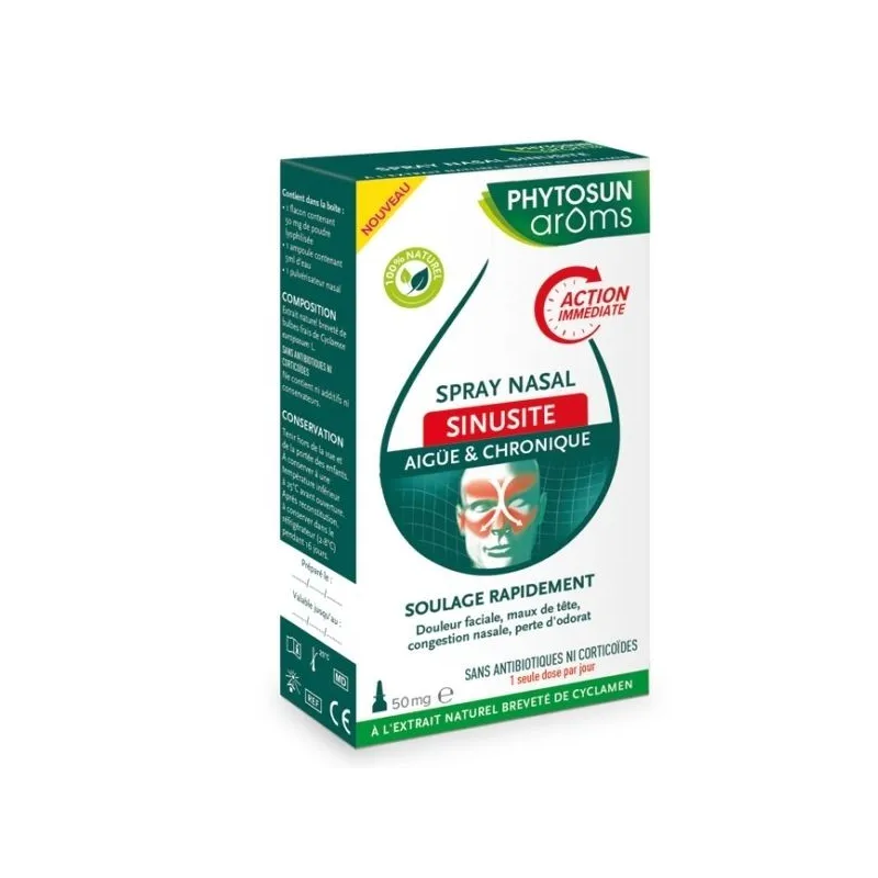 Phytosun Sinusite Aigüe & Chronique Spray Nasal 20ml Phytosun Sinusite Aigüe & Chronique Spray Nasal 20ml