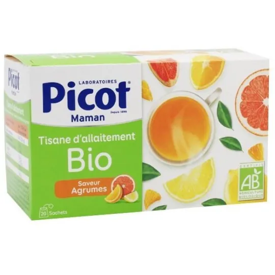 Picot Maman Tisane d'Allaitement Bio Agrumes 20 sachets Picot Maman Tisane d'Allaitement Bio Agrumes 20 sachets