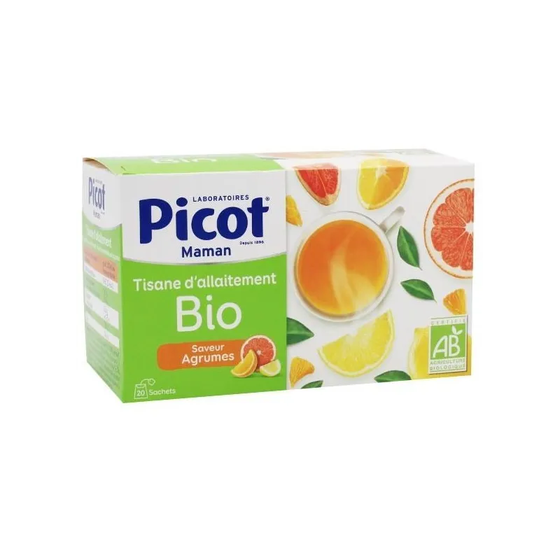 Picot Maman Tisane d'Allaitement Bio Agrumes 20 sachets Picot Maman Tisane d'Allaitement Bio Agrumes 20 sachets