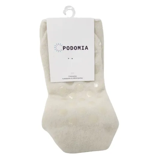 Podomia Chaussettes Hydratantes & Antidérapantes T36-42 Blanc Podomia Chaussettes Hydratantes & Antidérapantes T36-42 Blanc
