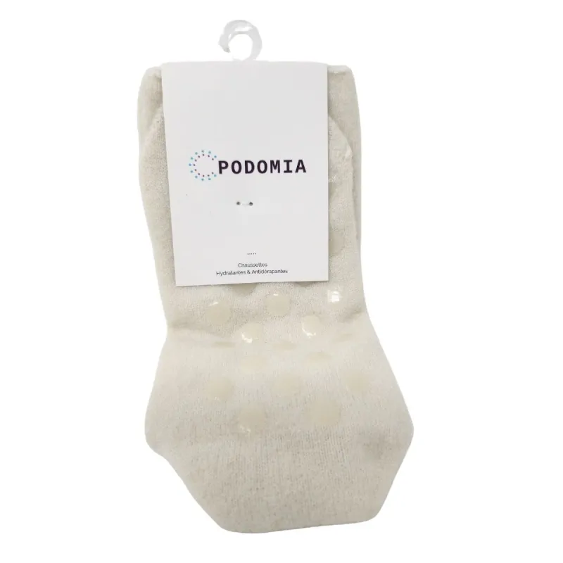 Podomia Chaussettes Hydratantes & Antidérapantes T36-42 Blanc Podomia Chaussettes Hydratantes & Antidérapantes T36-42 Blanc