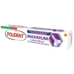 Polident Maximum Contrôle Crème Fixative Prothèses Dentaires 70g