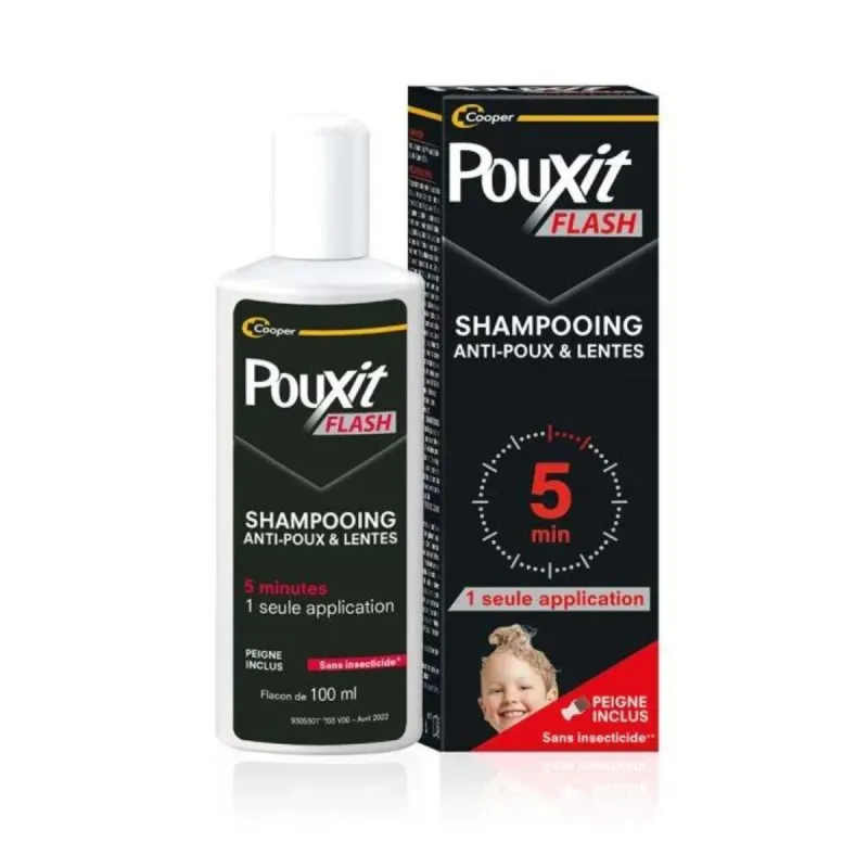Pouxit Flash Shampooing Anti-poux & Lentes 100ml Pouxit Flash Shampooing Anti-poux & Lentes 100ml